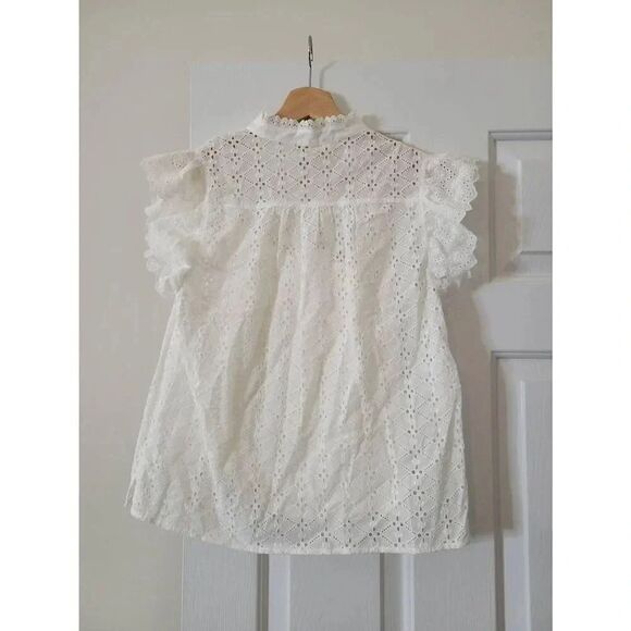 Caballero Eyelet Button Down Shirt Blouse XS NWT - Picture 8 of 8